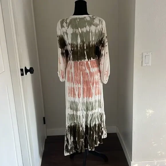 NWT Young Fabulous & Broke Geode Jillian Tie Dye Multi Faux Wrap Tie Waist - Picture 13 of 16